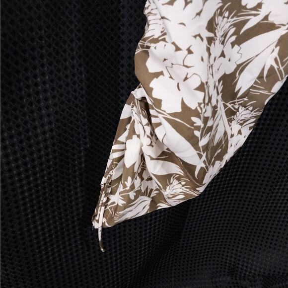 LAUREN BY RALPH LAUREN! TAUPE/BEIGE & CREAM FLORAL TIE WAIST ONESIE! SZ 4 - Picture 7 of 11